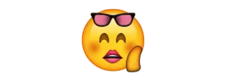 👄 Emoji, Gafas de sol, Cara, Cool, Expresión, Emoticono telegram sticker