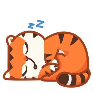 😴 zz tiger, sleeping, cute, animal, cartoon, sleepy telegram sticker