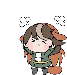 😤 angry, anime, cartoon, upset, frustrated whatsapp sticker