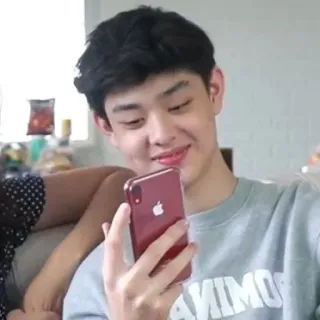 🔑 ANIMO 사람, 휴대폰 들고, 실내, 인물 사진 telegram sticker