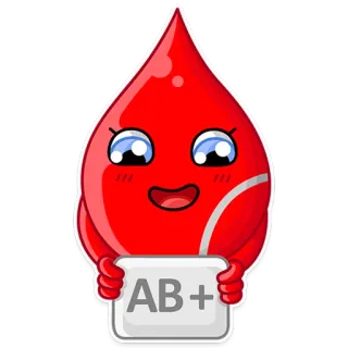 🆎 AB+ blood, blood type, AB positive, donation, health, medical, cute telegram sticker