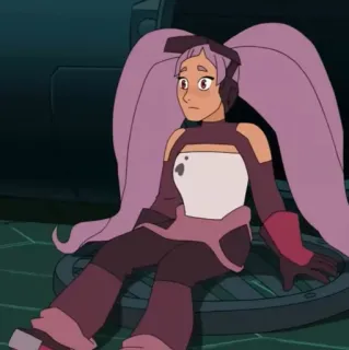 🛠 Entrapta She-Ra and the Princesses of Power cartoon, character, animated, tv show, science, pink hair telegram sticker