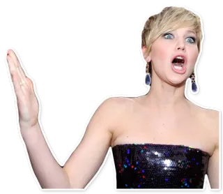 👆 Jennifer Lawrence Schauspielerin, Promi, Frau, Jennifer Lawrence, Person whatsapp sticker