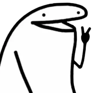 ✌️ Cartoon, Figur, Frieden, Geste telegram sticker