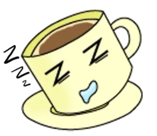 💤 caffè, assonnato, tazza, esausto, stanco, zzz, tazza, bevanda telegram sticker