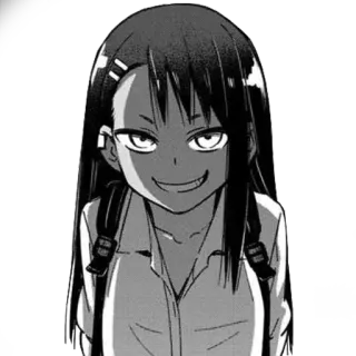 🖤 Nagatoro Don't Toy with Me, Miss Nagatoro anime, manga, nagatoro, character, smug, smiling, school uniform telegram sticker