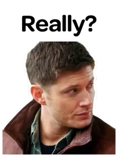 😮 Dean Winchester Supernatural surnaturel, dean winchester, série tv, personnage, fan art telegram sticker