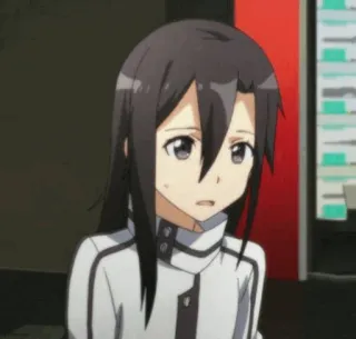 ✨ Kirigaya Suguha Sword Art Online anime, nhân vật, Suguha Kirigaya, Sword Art Online, dễ thương, cô gái telegram sticker