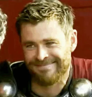 🙂 Thor thor, marvel, vingadores, chris hemsworth, super-herói, engraçado, sorriso telegram sticker