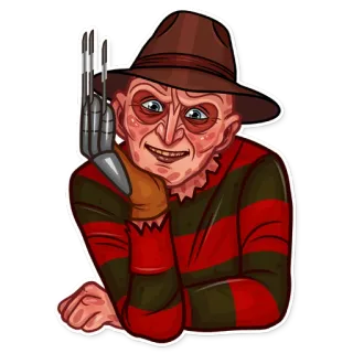 ☺️ Freddy Krueger A Nightmare on Elm Street horror, villain, Freddy Krueger, nightmare, claws, movie telegram sticker