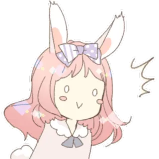 ❗ кролик, аниме, милый, мультфильм, наклейка, каваий telegram sticker