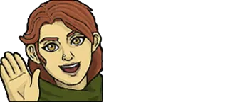 🤗 การ์ตูน, ผู้หญิง, โบกมือ, เป็นมิตร, ผมแดง telegram sticker