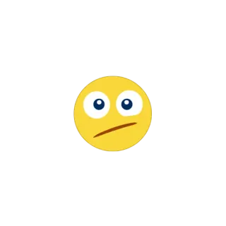 😕 emoji, confused, question, yellow telegram sticker