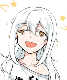 🤪 生 
死 Аниме девушка, Выражение, Уставший, Одурманенный, Расслабленный telegram sticker
