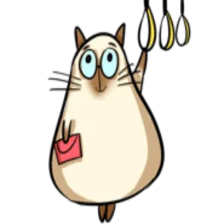 💼 gato, animal, dibujos animados, lindo, pegatina, sobre telegram sticker