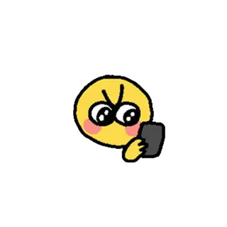 👀 Emoji, Bravo, Telefone, Rosto, Desenho animado telegram sticker