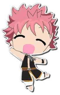 😆 Natsu Dragneel Fairy Tail anime, manga, chibi, cute, cartoon, fairy tail, natsu dragneel telegram sticker