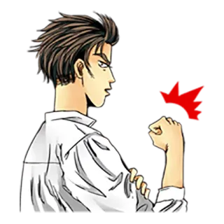 💪 anime, sangue, rabbia, personaggio, furia telegram sticker