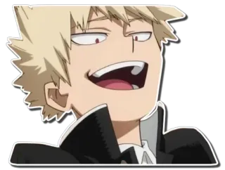 😏 Bakugo My Hero Academia อนิเมะ, มังงะ, ฮีโร่, ตัวร้าย, โกรธ telegram sticker