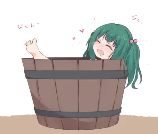 🚿 anime, bathtub, girl, cute, cartoon telegram sticker