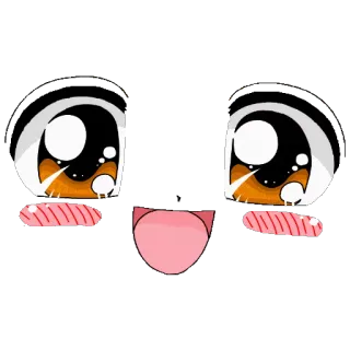 😃 лицо, глаза, рот, мультфильм telegram sticker