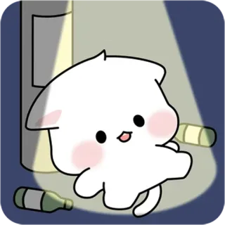 🐈 gato, desenho animado, fofo, animal, kawaii, animado, festa telegram sticker