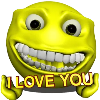 🌵 I LOVE YOU 表情符号, 爱, 黄色, 喜爱, 消息 telegram sticker