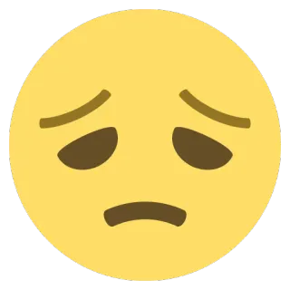 😞 Emoji, Traurig, Unglücklich, Gefühl, Stimmung whatsapp sticker
