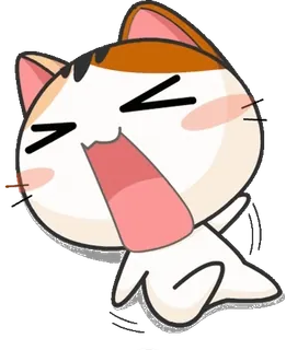 ⭐ Katze, Cartoon, Fröhlich, Süß, Kawaii telegram sticker