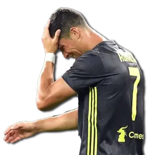 😞 Cristiano Ronaldo voetbal, speler, verdrietig, sport telegram sticker