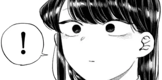 😲 Komi Shouko Komi Can't Communicate ! Anime, Mangá, Komi Can't Communicate, Komi Shouko, Ponto de exclamação, Alerta, Fofo, Chocado whatsapp sticker