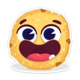 😀 cookie, food, cartoon, cute, happy, dessert, sweet telegram sticker