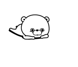 😶 oso, gafas, blanco, animal, lindo telegram sticker