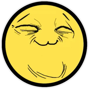 😌 uśmiech, twarz, emoji, kreskówka, mem telegram sticker