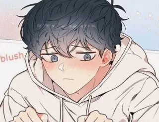 🦢 blush anime, boy, blush, cute, manga, youth telegram sticker