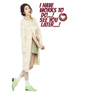 🚶 I HAVE WORKS TO DO.....! SEE YOU LATER.....! menina, moda, mulher, casual, citação telegram sticker