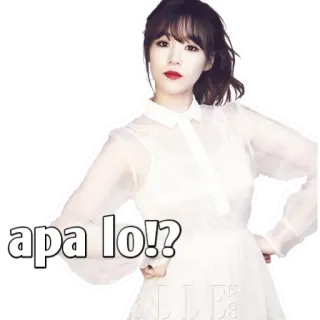 😠 apa lo!? женщина, знаменитость, поза, платье whatsapp sticker