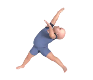 🙋 baby, child, toddler, yoga, pose, fitness whatsapp sticker