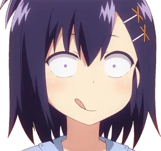 😋 anime, cartoon, funny, expression, girl, cute telegram sticker