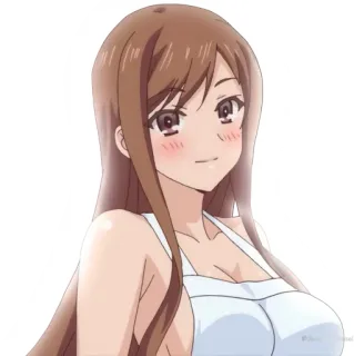 😇 anime, woman, girl, smile, cute whatsapp sticker