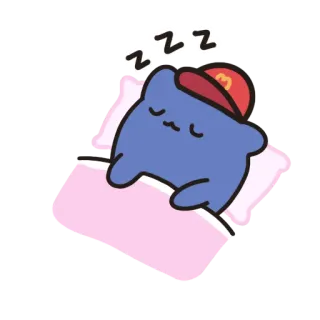 😴 durmiendo, sueño, gato, lindo, siesta, dibujos animados telegram sticker