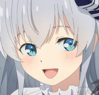 😄 Anime, Mädchen, Cartoon, Süß, Lächelnd telegram sticker