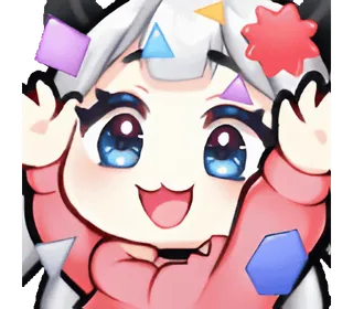 ❤️ 动漫, 卡哇伊, 可爱, 庆祝, 快乐, 彩带 telegram sticker
