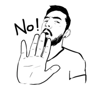❌ hand, stop, gesture, person telegram sticker