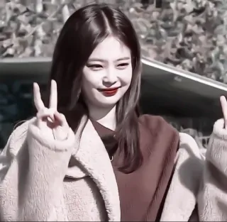 🥟 peace sign, korean pop, jennie, blackpink, korean, peace, idol telegram sticker
