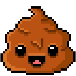😊 какашка, эмодзи, коричневый, каваий, милый, лицо telegram sticker