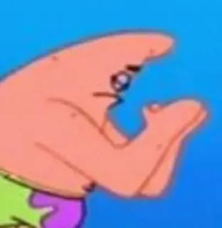 😈 Patrick Star Spongebob Squarepants мультфильм, персонаж, Патрик Стар, Спанч Боб, жест, телешоу telegram sticker