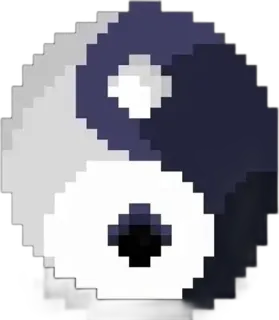 🌟 yin yang, taoism, balance, harmony, duality telegram sticker