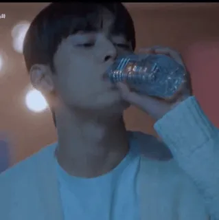 😒 trinken, wasser, flasche, mann, person telegram sticker
