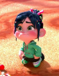 👀 Vanellope von Schweetz Wreck-It Ralph Cartoon, Mädchen, süß, Süßigkeiten, Vanellope, Ralph reichts, Disney whatsapp sticker